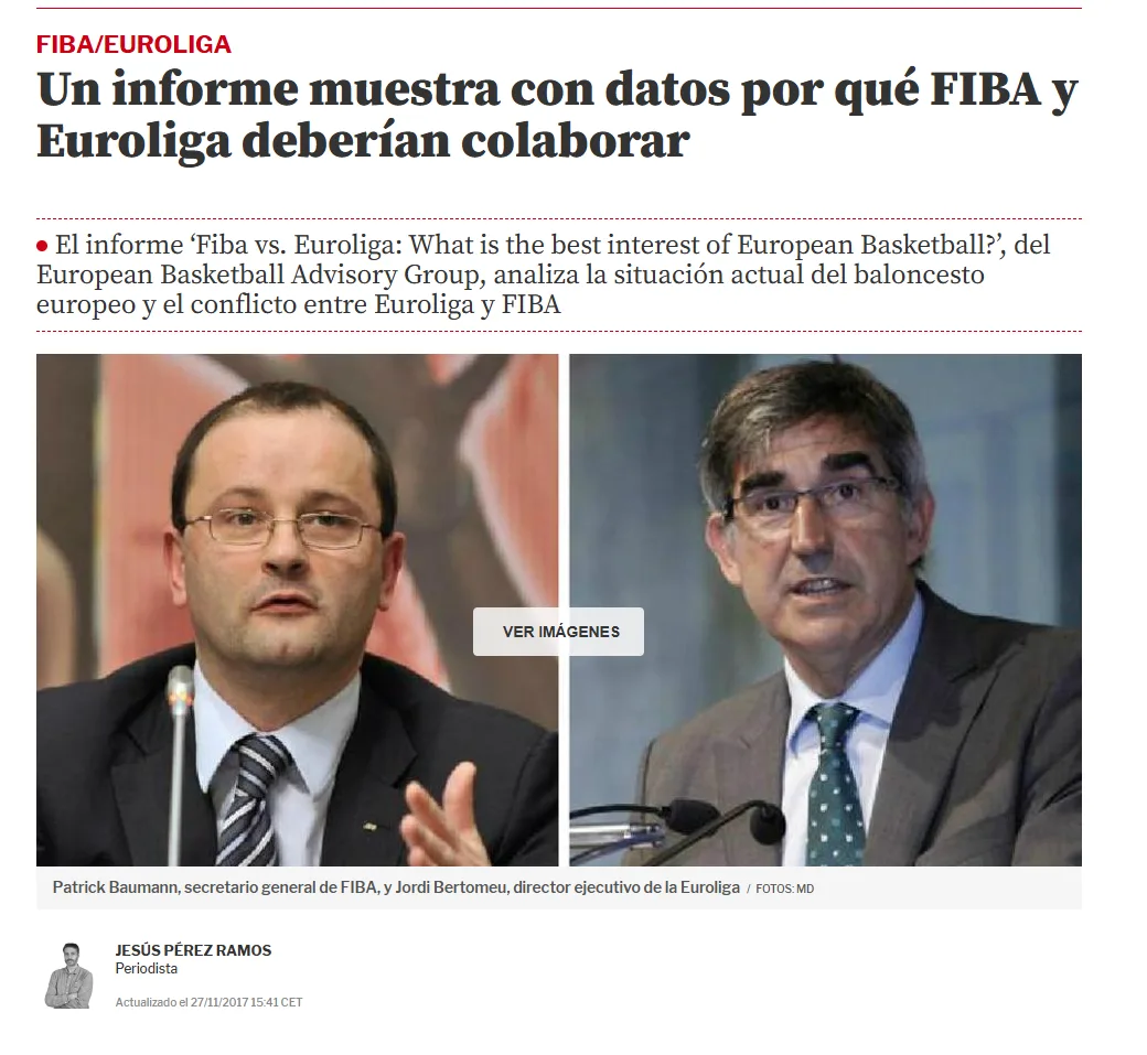 Un informe muestra con datos por qué FIBA y Euroliga deberían colaborar