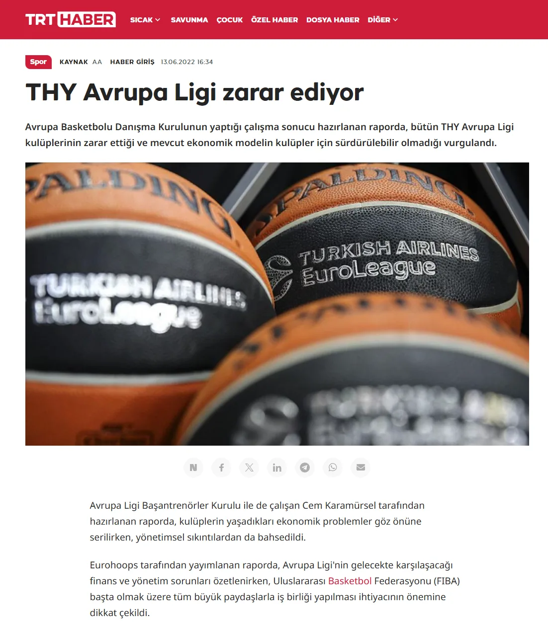 THY Avrupa Ligi zarar ediyor