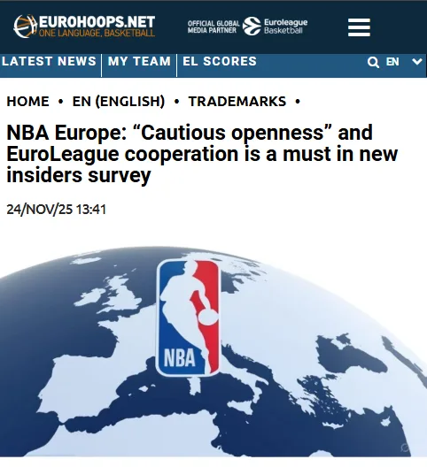 NBA Europe: “Cautious openness” and EuroLeague cooperation is a must in new insiders survey